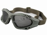 Airsoft No Fog Metal Mesh ZERO Goggle Glasses OD